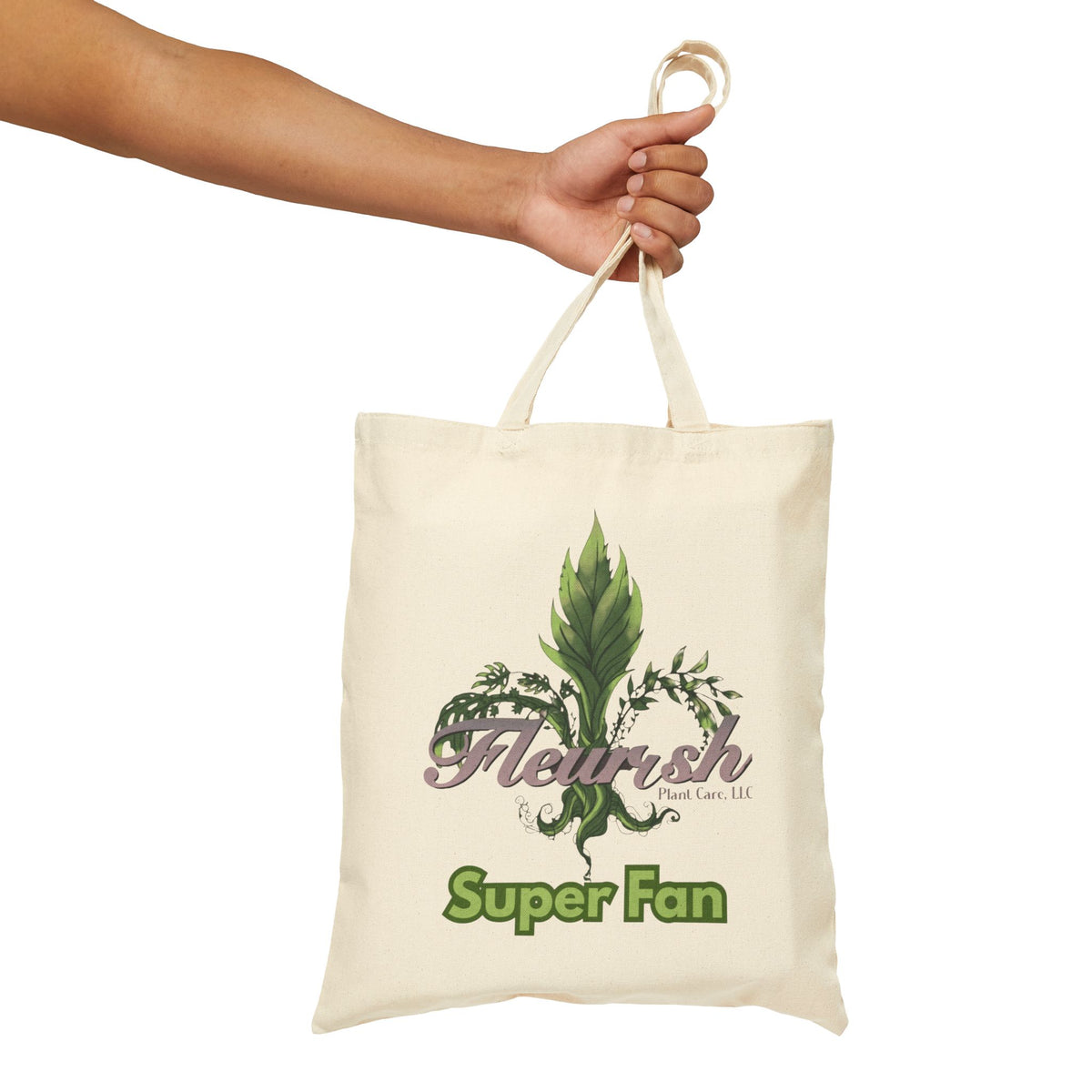 Fleurish Super Fan Cotton Canvas Tote —