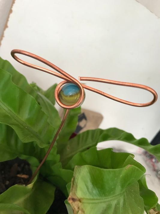 Handmade Copper “Bee Inspired” Plant Stake