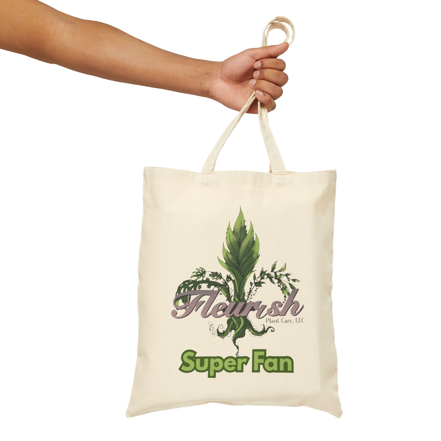 Fleurish Super Fan Cotton Canvas Tote —