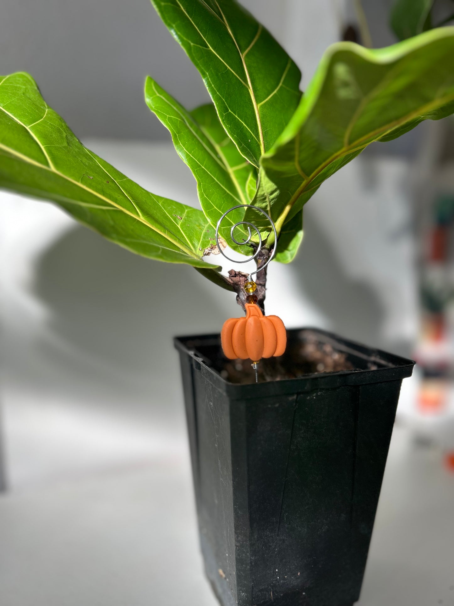 Mini Pumpkin Plant Charm β 5β Tall