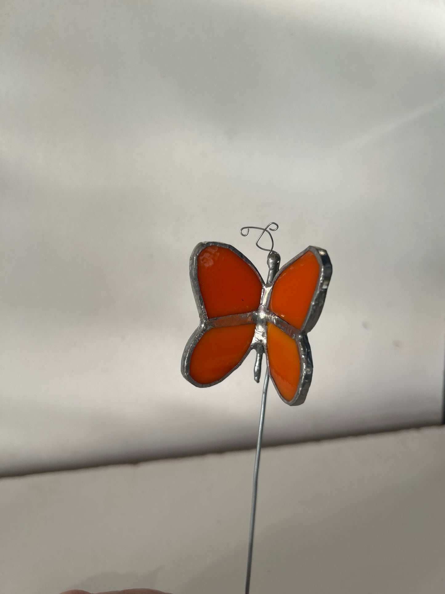Stained Glass Butterfly Plant Stake — 5” Tall