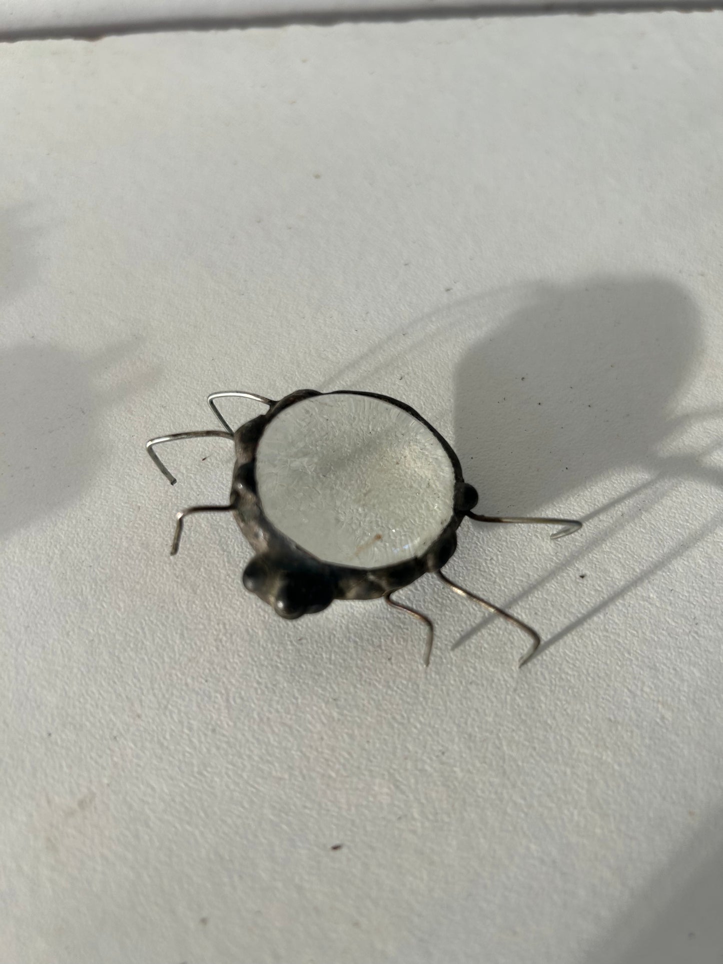 Stained Glass Spider Clip — Clear Glass 🕷️