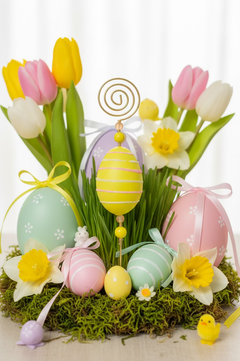 Pastel Egg Plant Jewelry Stakes