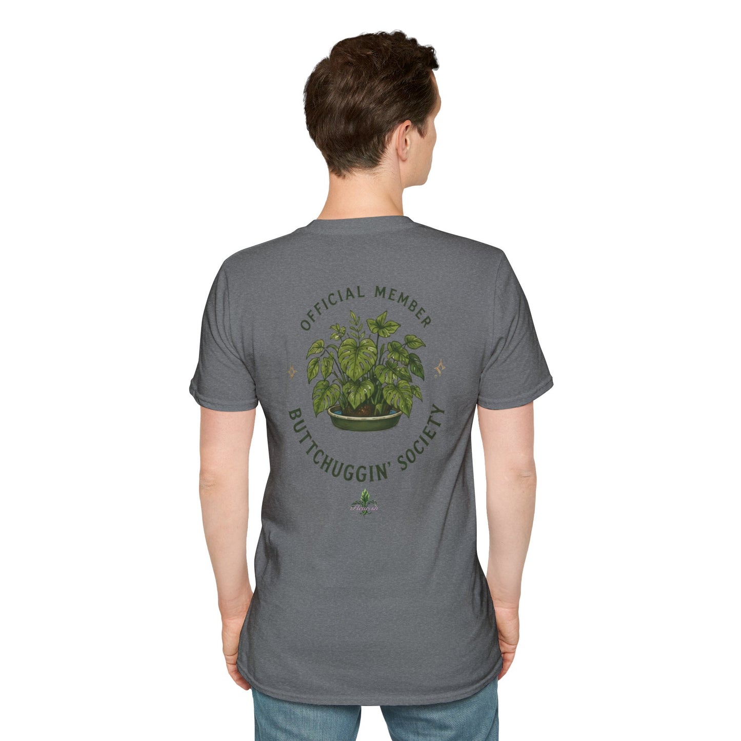 Buttchuggin' Monstera Plant T-Shirt | Plant Mom Shirt, Botanical Graphic