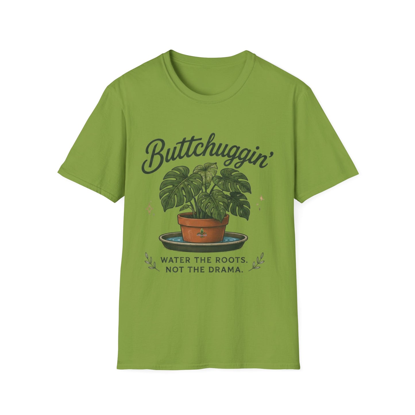 Buttchuggin' Monstera Plant T-Shirt | Plant Mom Shirt, Botanical Graphic