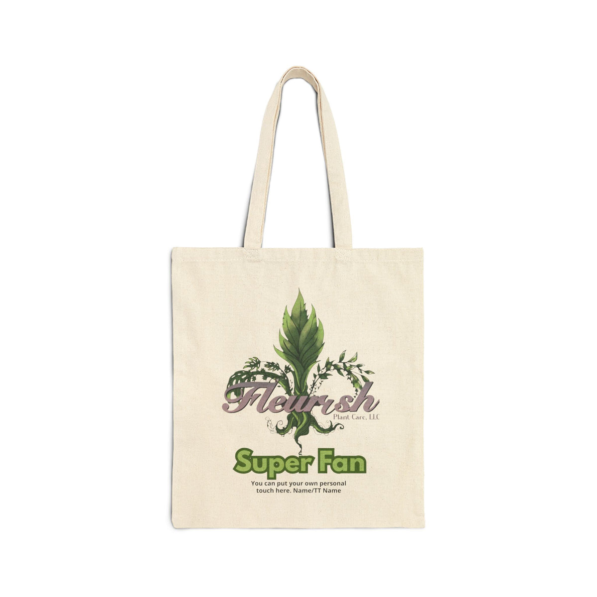 Fleurish Super Fan Cotton Canvas Tote —