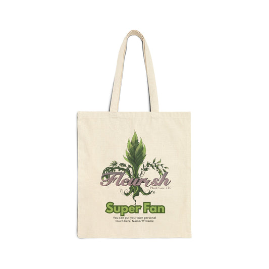 Fleurish Super Fan Cotton Canvas Tote —