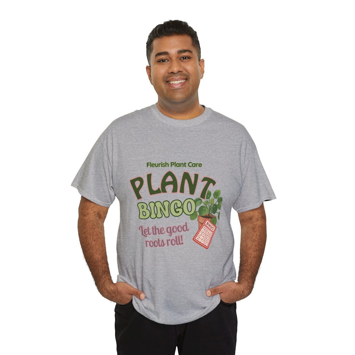 Plant Bingo T‑Shirt — "Let the Good Roots Roll" Plant Care Tee