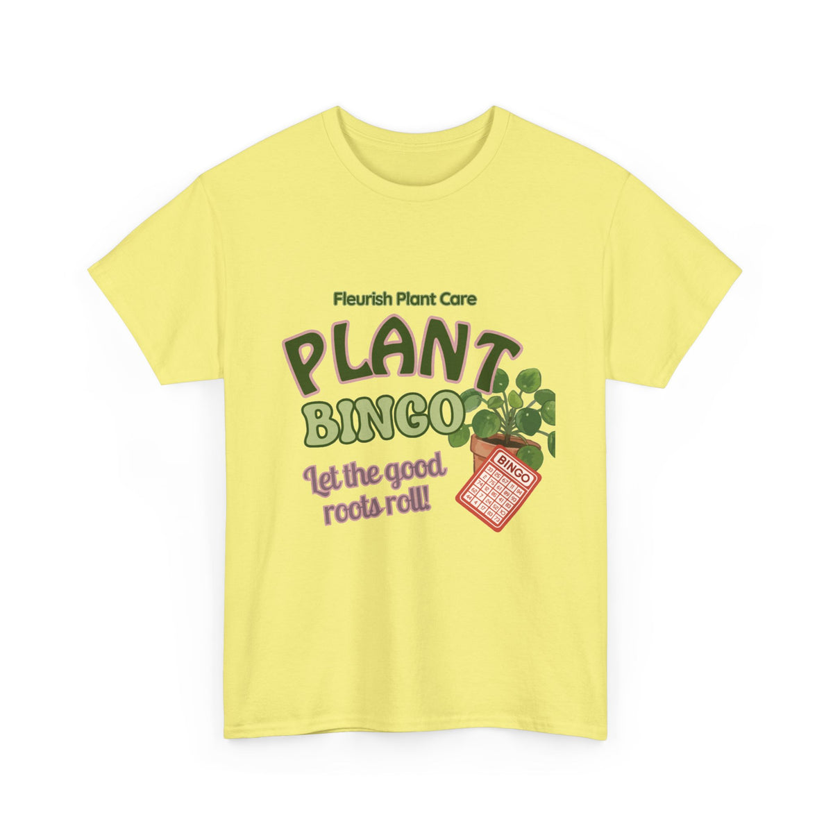 Plant Bingo T‑Shirt — "Let the Good Roots Roll" Plant Care Tee