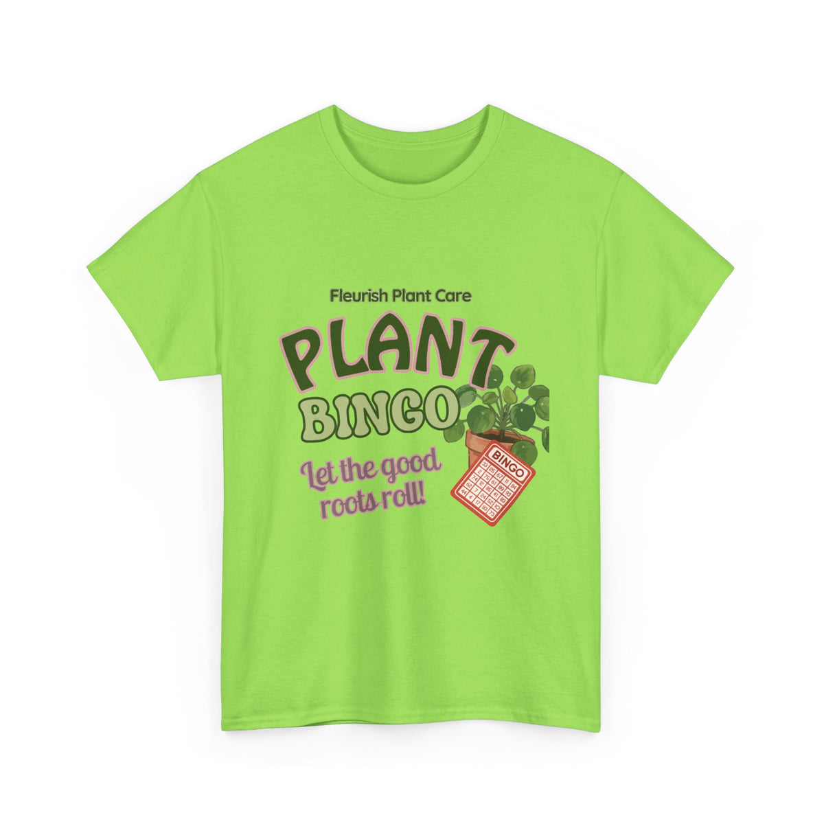 Plant Bingo T‑Shirt — "Let the Good Roots Roll" Plant Care Tee