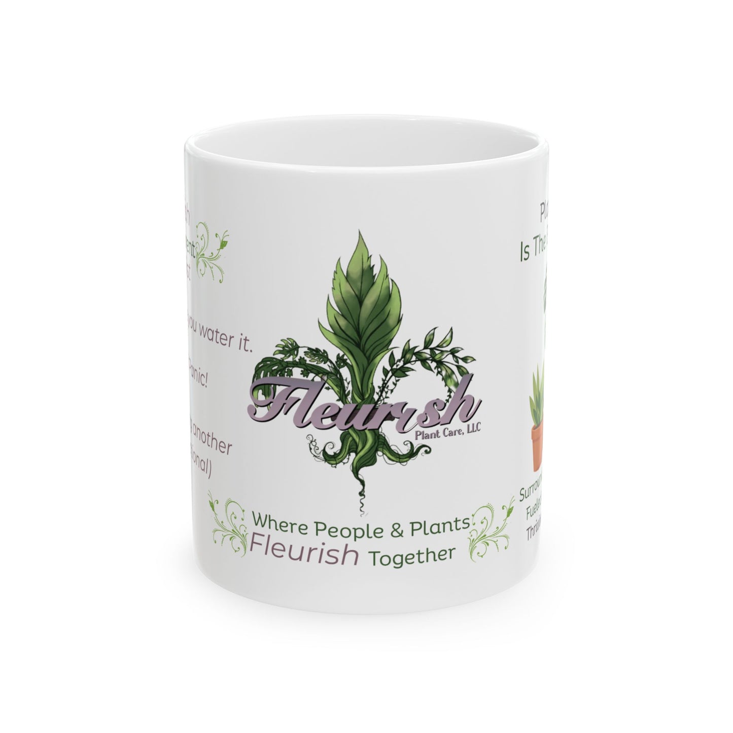Talking Plant with Fleurish mug | Ceramic Coffee Mug