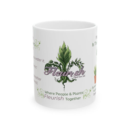 Talking Plant with Fleurish mug | Ceramic Coffee Mug