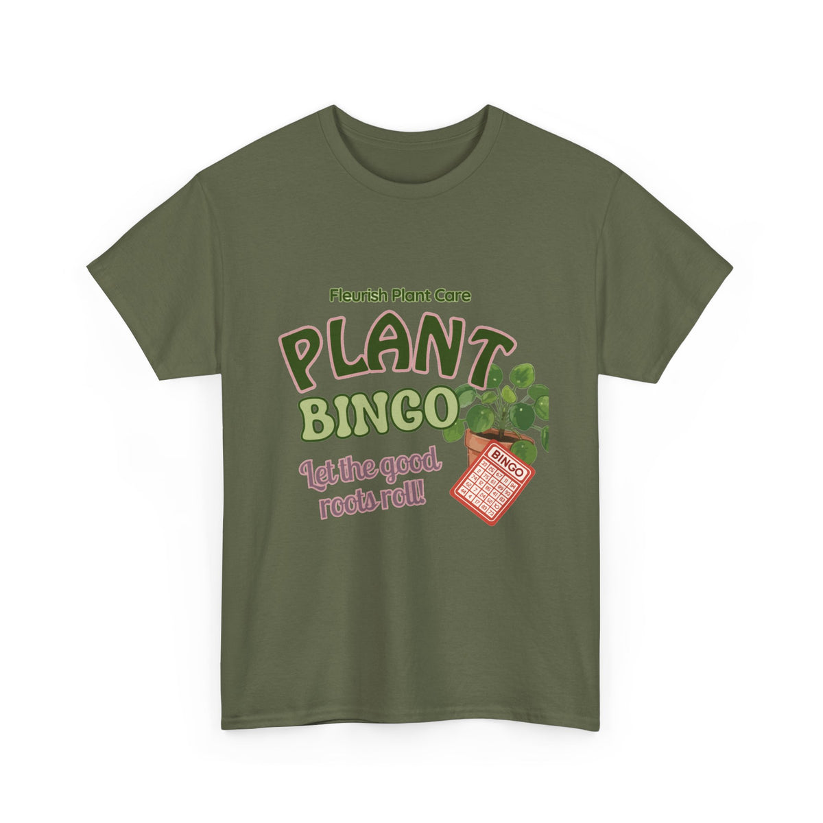 Plant Bingo T‑Shirt — "Let the Good Roots Roll" Plant Care Tee