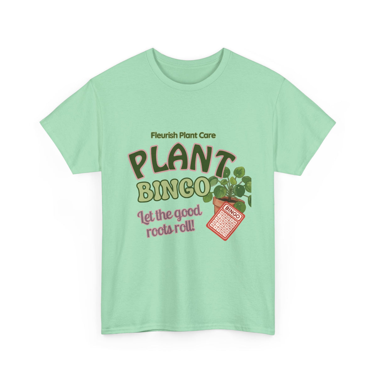 Plant Bingo T‑Shirt — "Let the Good Roots Roll" Plant Care Tee