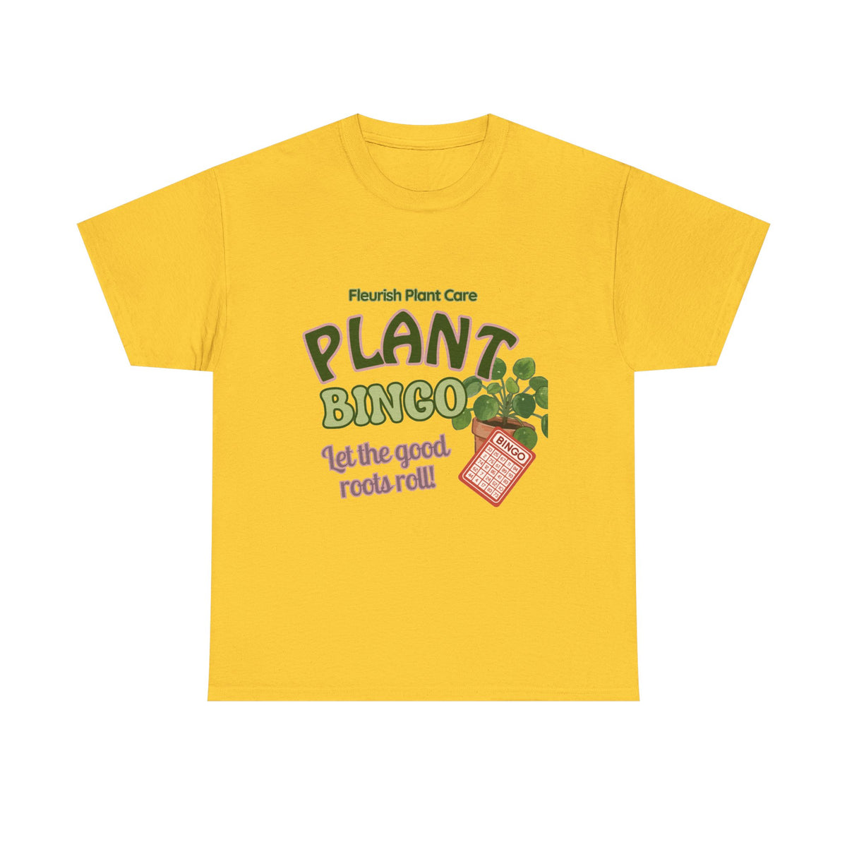 Plant Bingo T‑Shirt — "Let the Good Roots Roll" Plant Care Tee