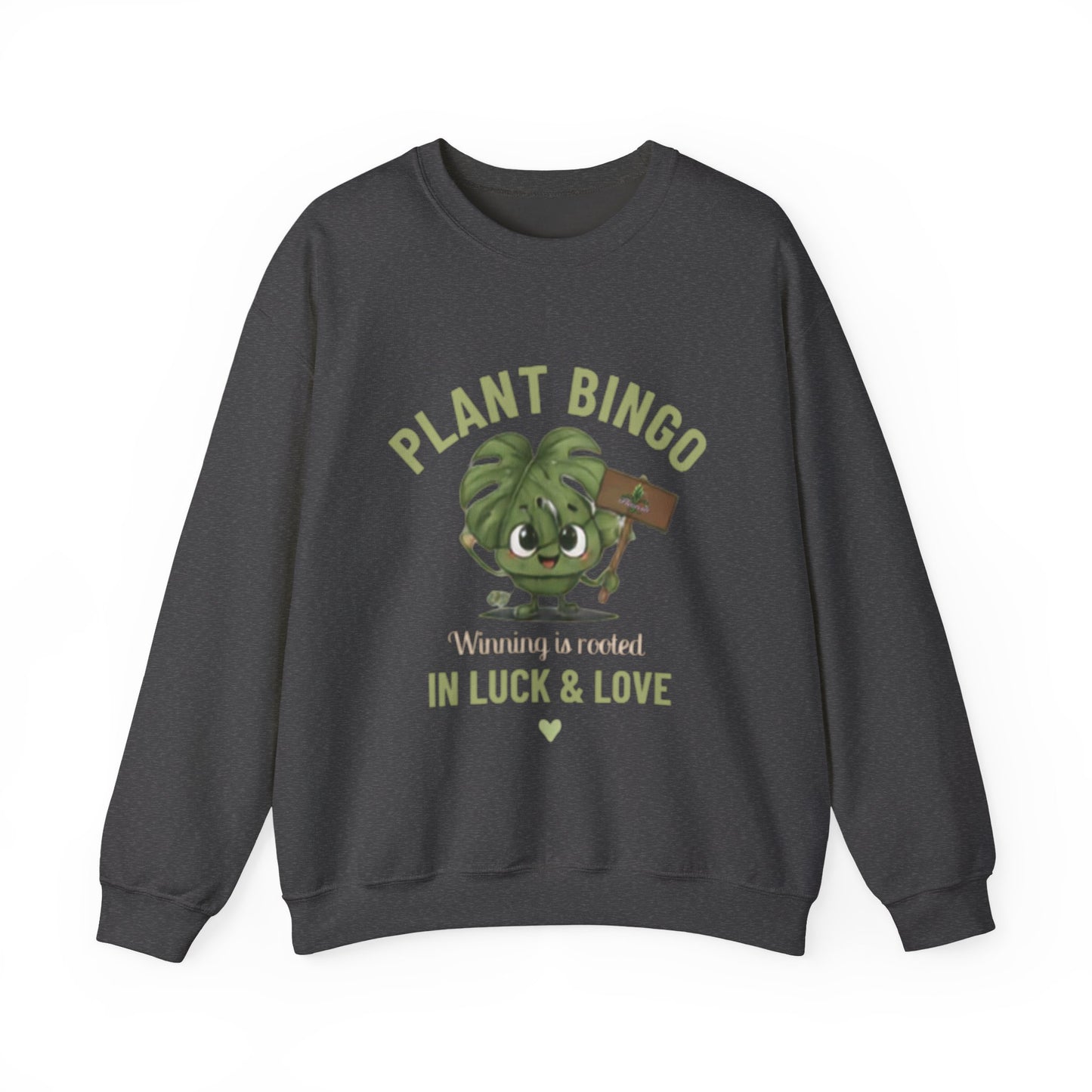 Plant Bingo Sweatshirt – "Winning is Rooted in Luck & Love" Plant Lover Crewneck