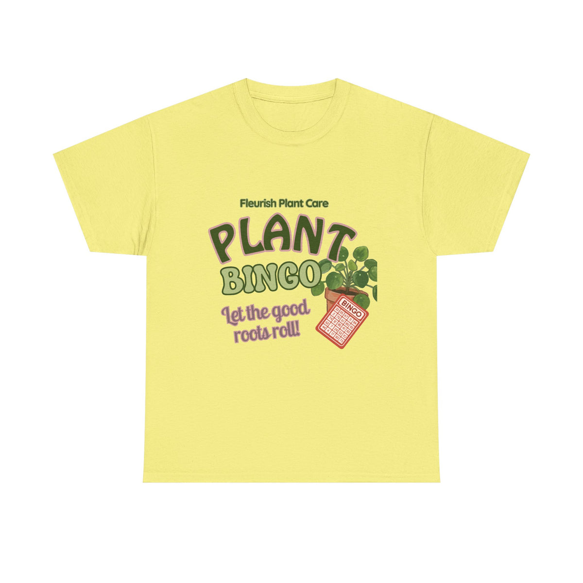 Plant Bingo T‑Shirt — "Let the Good Roots Roll" Plant Care Tee