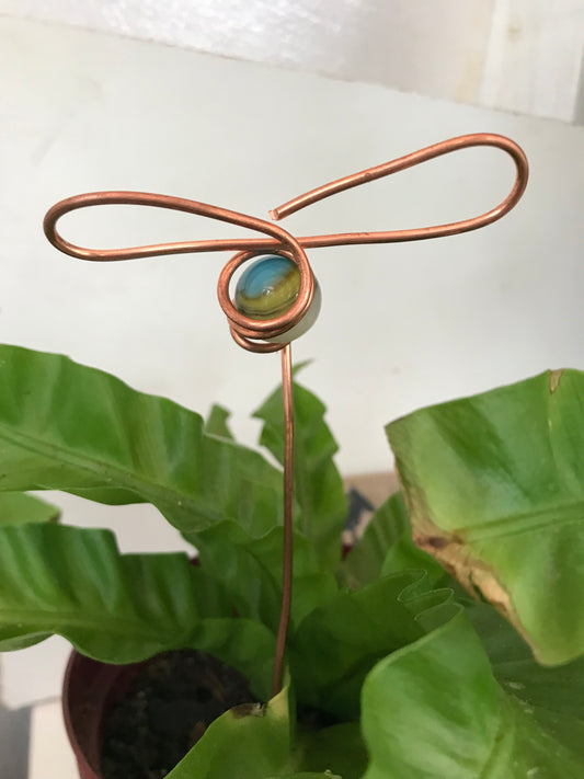 Handmade Copper “Bee Inspired” Plant Stake