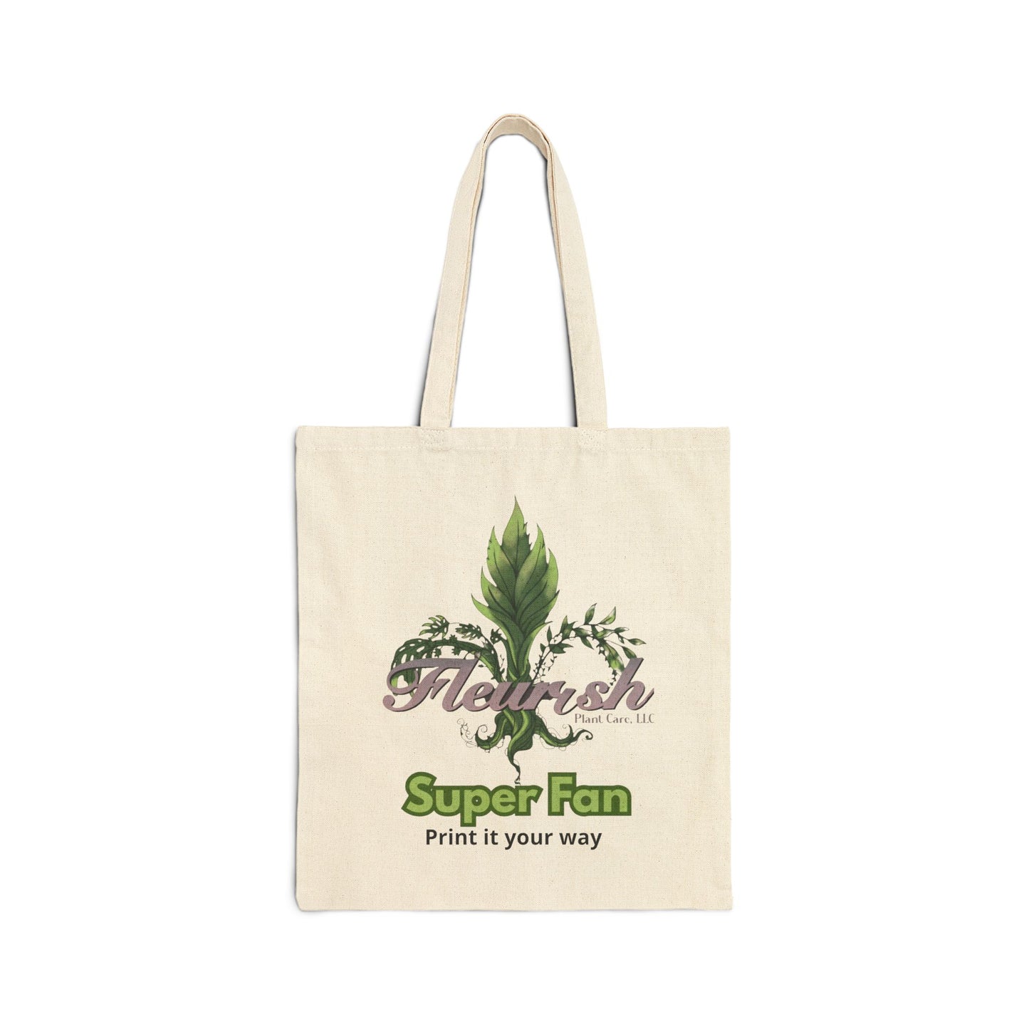 Fleurish Super Fan Cotton Canvas Tote —