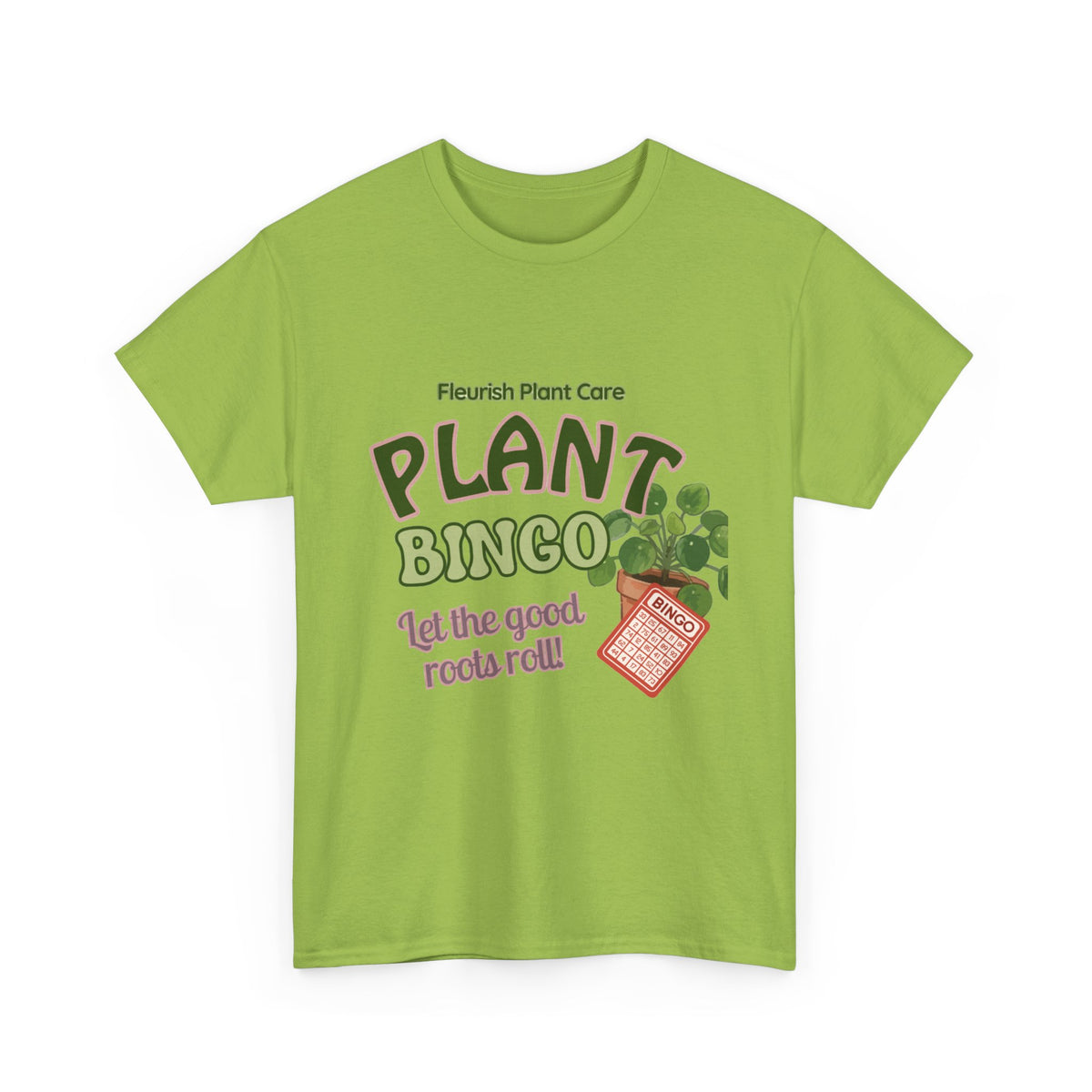 Plant Bingo T‑Shirt — "Let the Good Roots Roll" Plant Care Tee