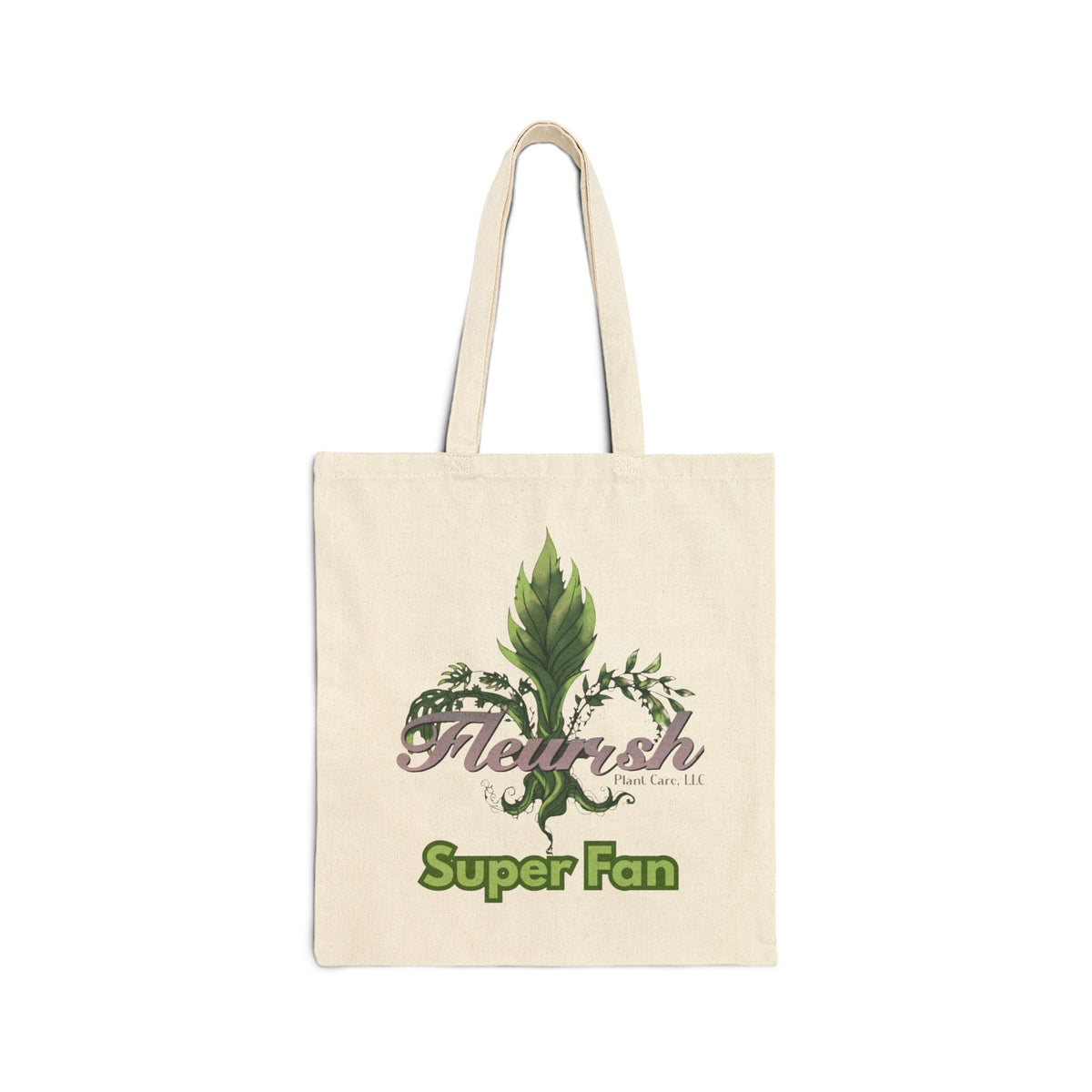 Fleurish Super Fan Cotton Canvas Tote —
