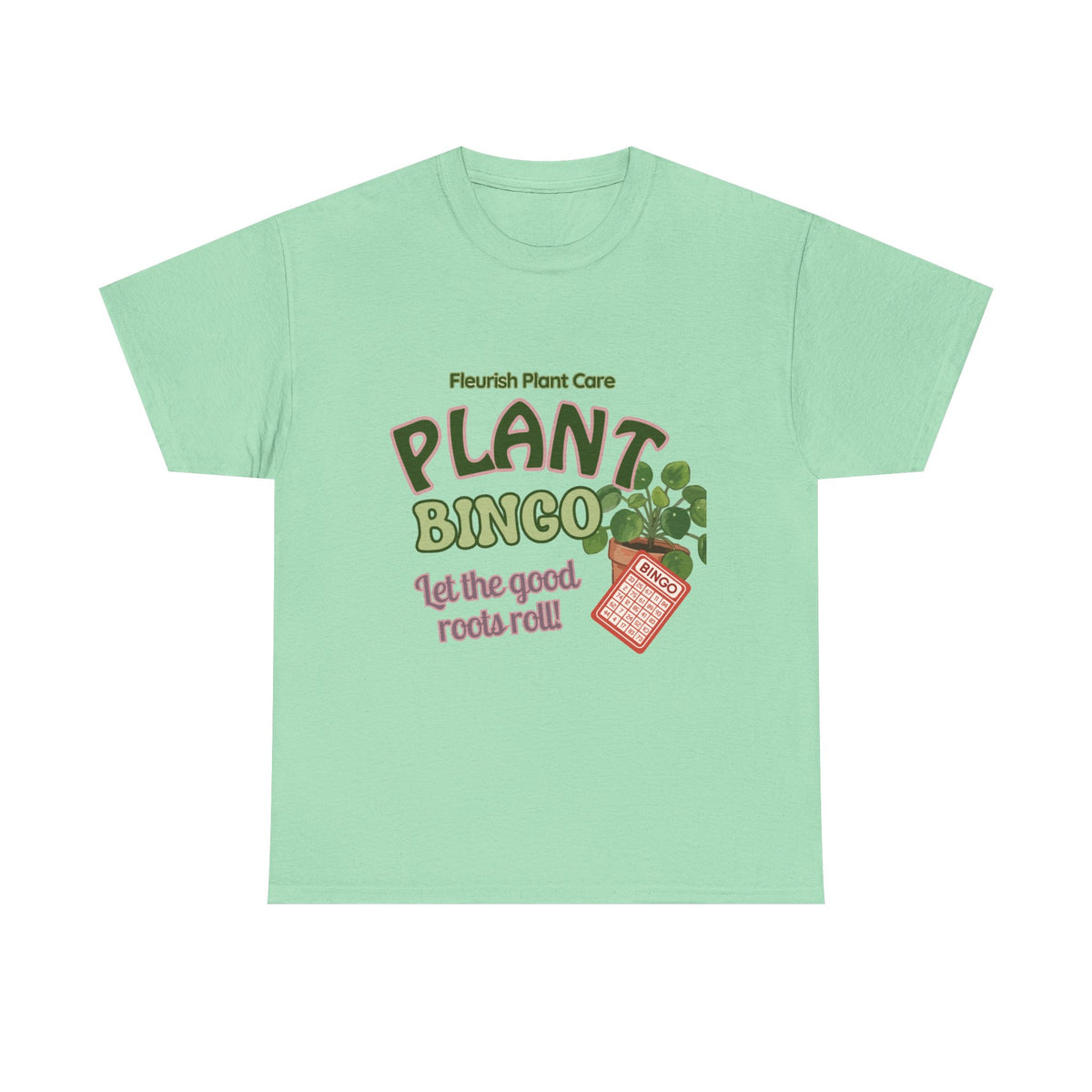 Plant Bingo T‑Shirt — "Let the Good Roots Roll" Plant Care Tee