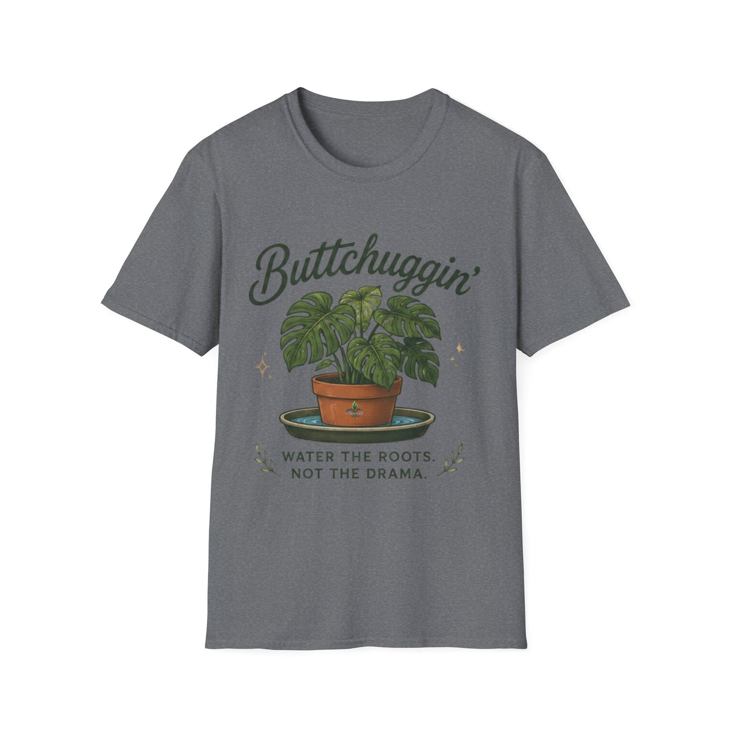 Buttchuggin' Monstera Plant T-Shirt | Plant Mom Shirt, Botanical Graphic