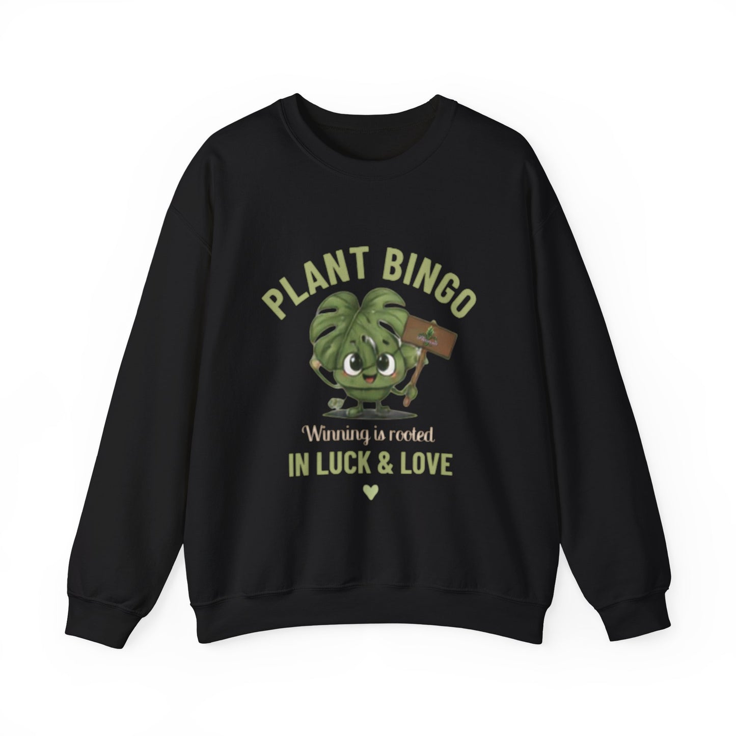 Plant Bingo Sweatshirt – "Winning is Rooted in Luck & Love" Plant Lover Crewneck