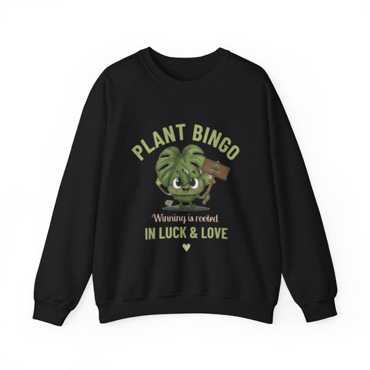 Plant Bingo Sweatshirt – "Winning is Rooted in Luck & Love" Plant Lover Crewneck