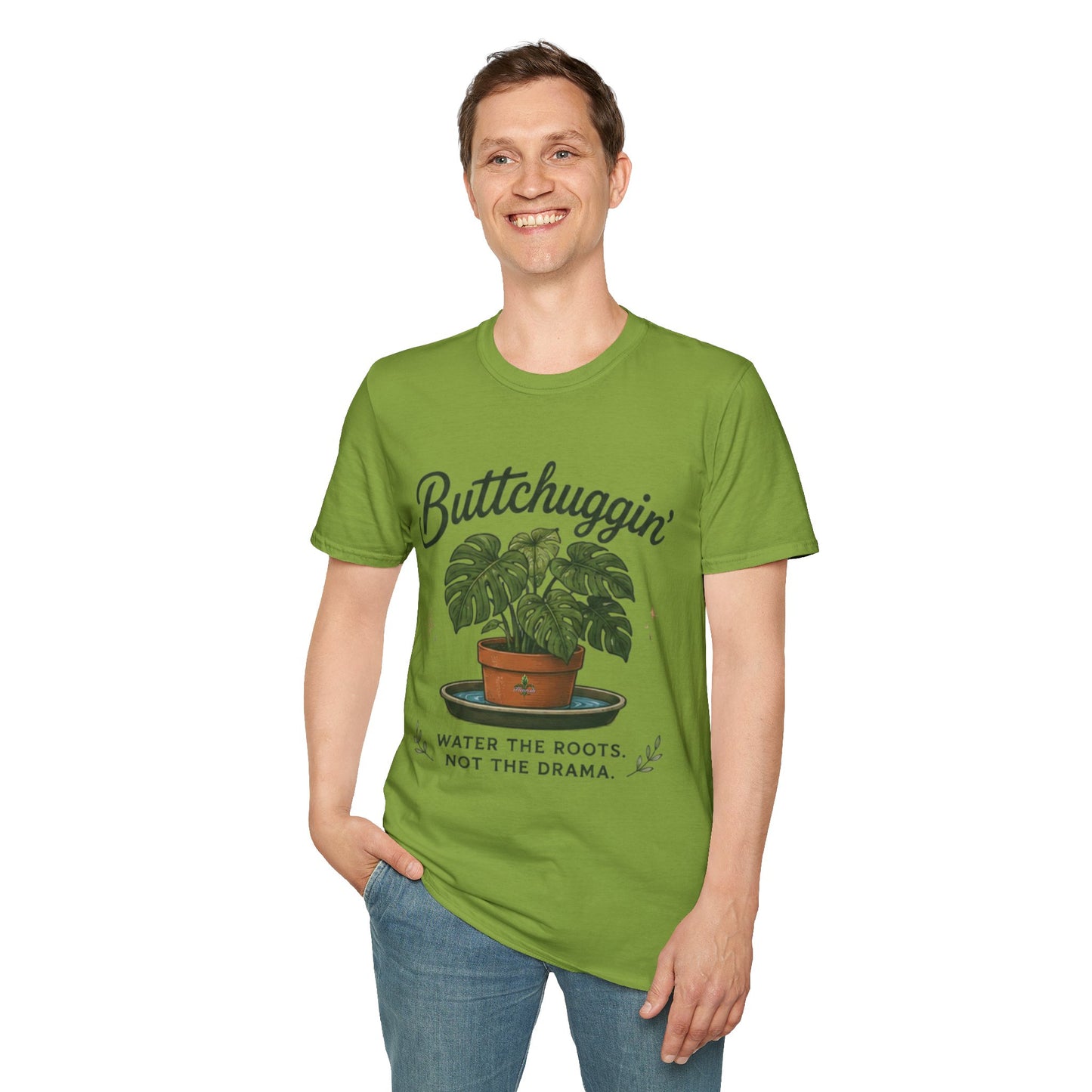 Buttchuggin' Monstera Plant T-Shirt | Plant Mom Shirt, Botanical Graphic