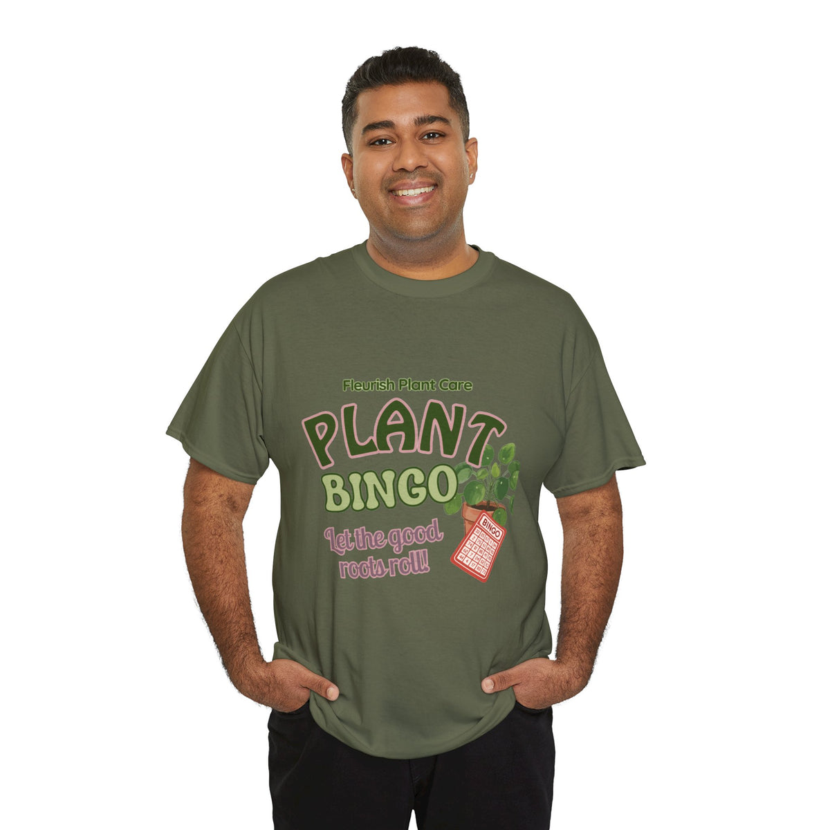 Plant Bingo T‑Shirt — "Let the Good Roots Roll" Plant Care Tee