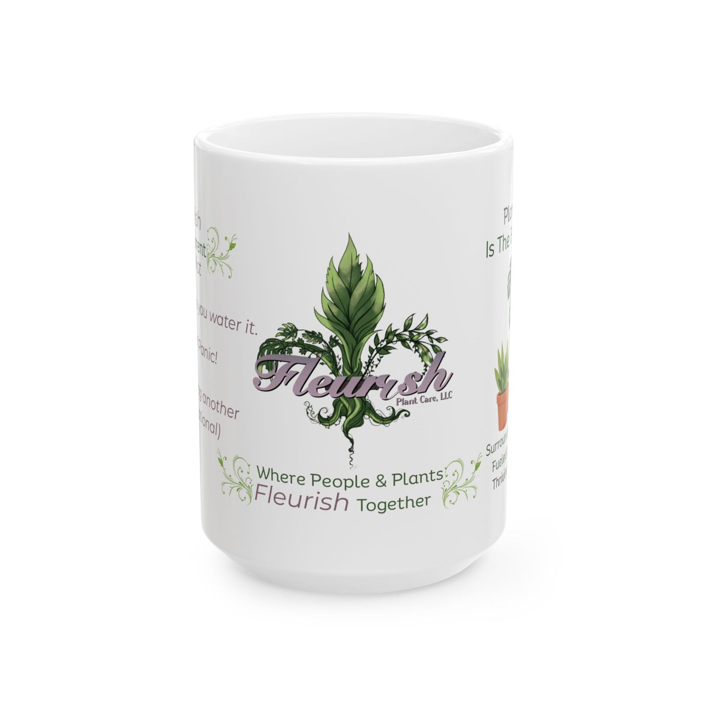 Talking Plant with Fleurish mug | Ceramic Coffee Mug