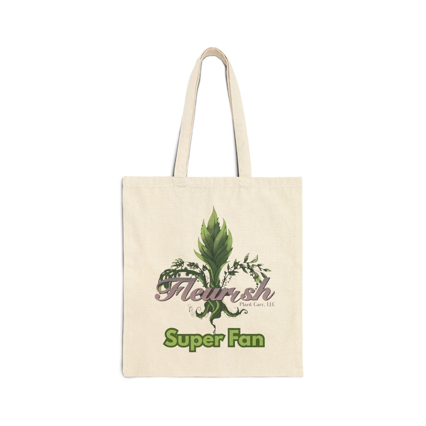 Fleurish Super Fan Cotton Canvas Tote —