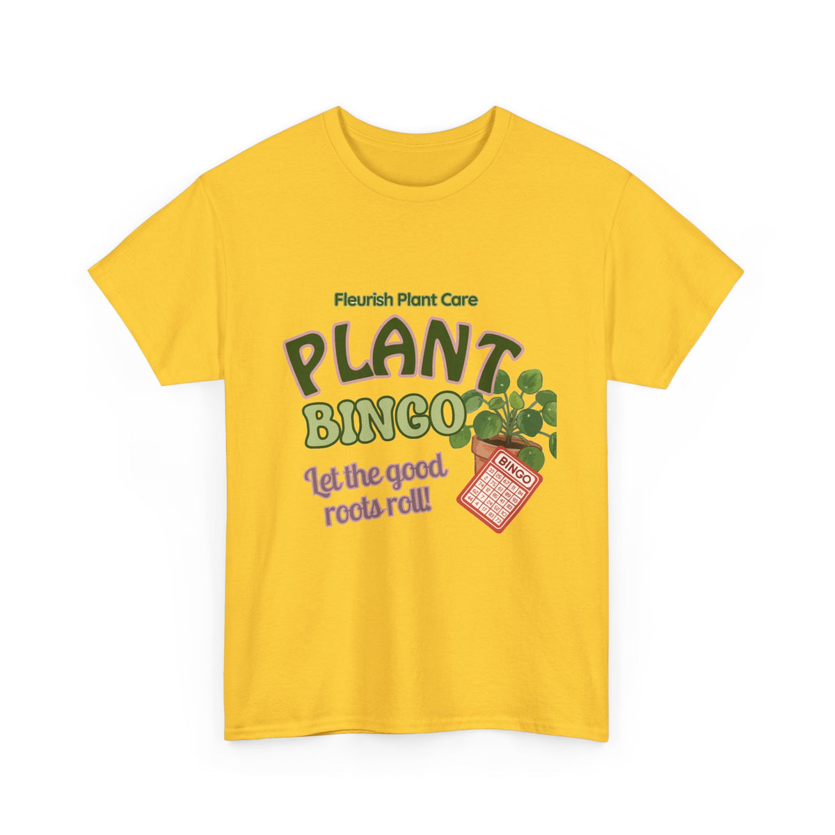 Plant Bingo T‑Shirt — "Let the Good Roots Roll" Plant Care Tee