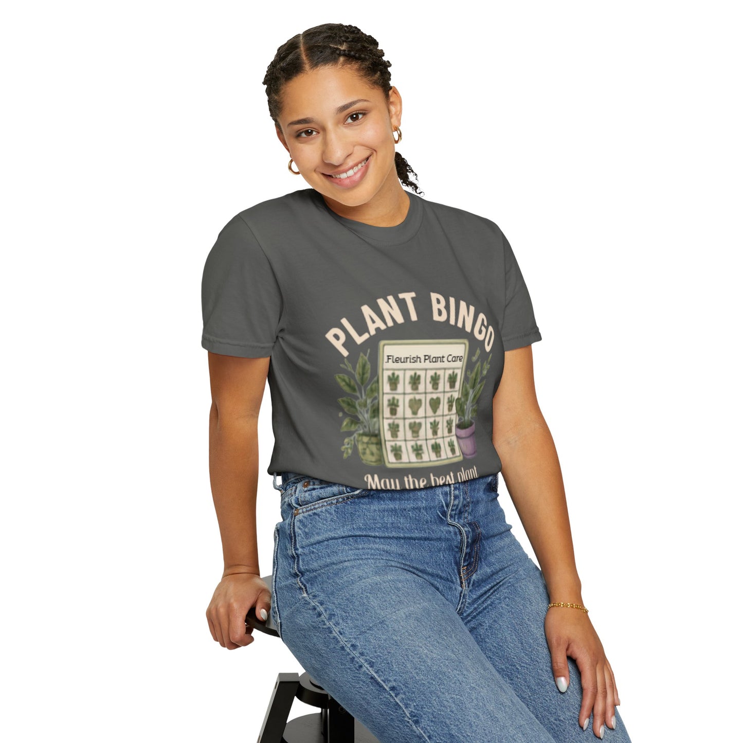 Plant Bingo T‑Shirt — “May the Best Plant Parent Win!” Plant Lover Tee