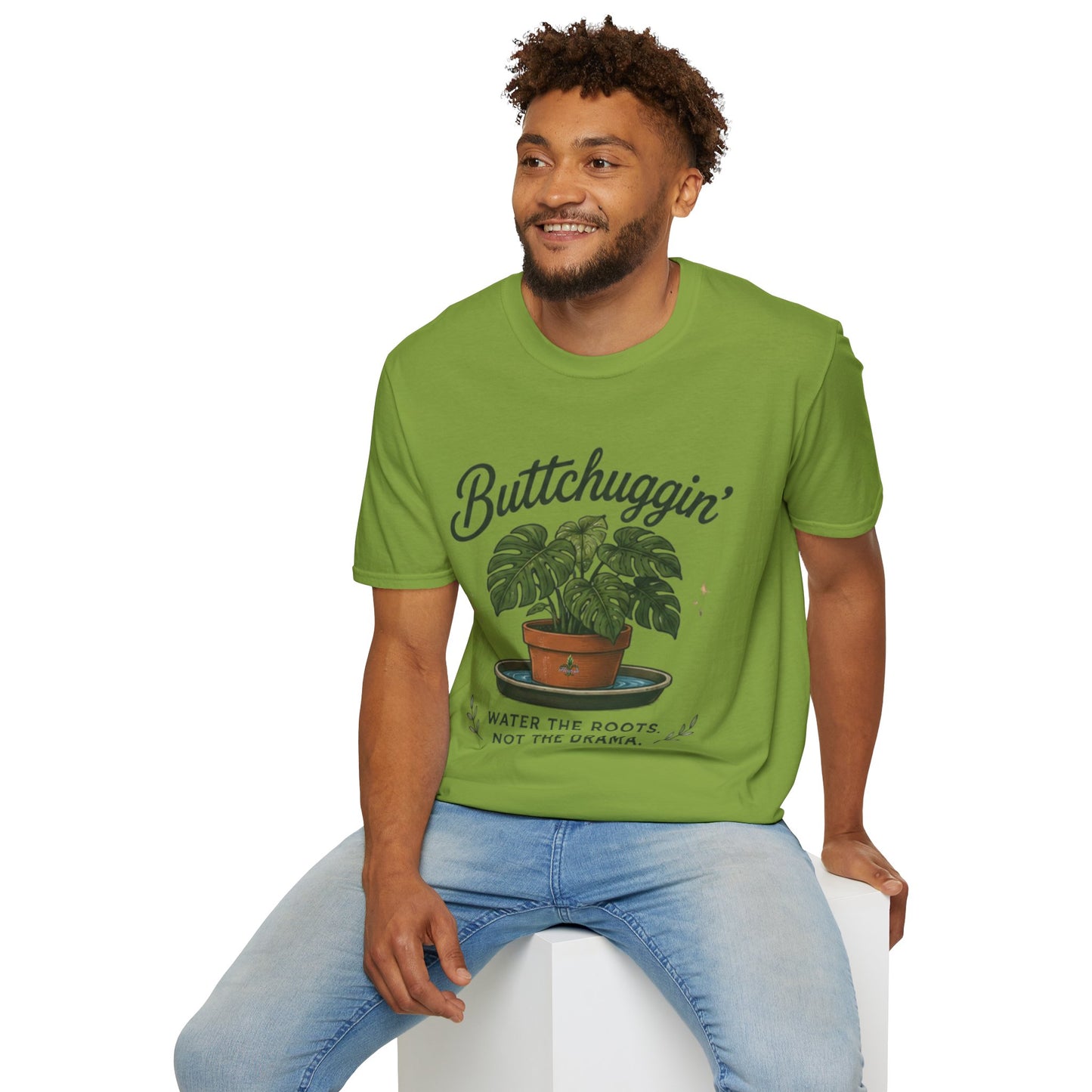 Buttchuggin' Monstera Plant T-Shirt | Plant Mom Shirt, Botanical Graphic