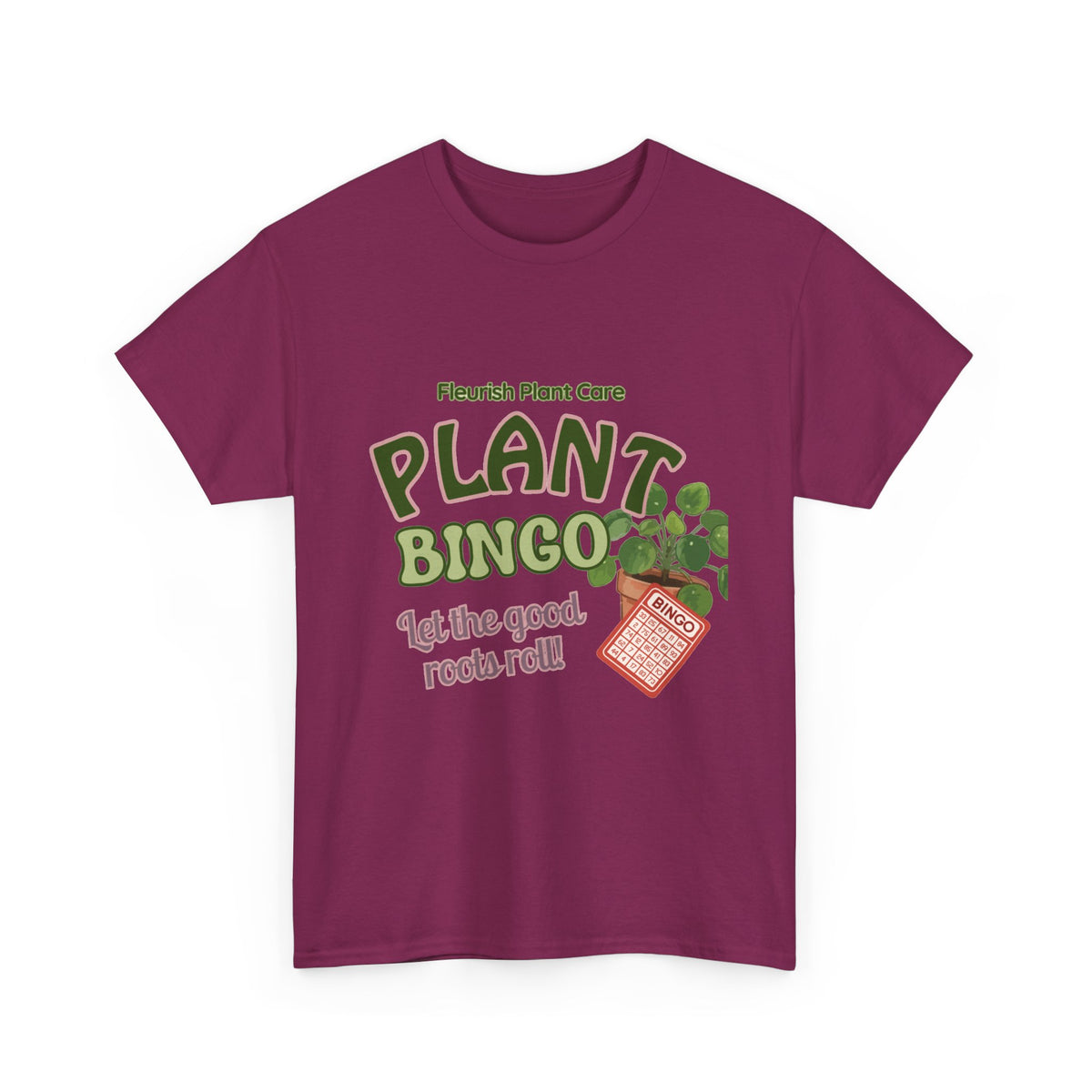 Plant Bingo T‑Shirt — "Let the Good Roots Roll" Plant Care Tee