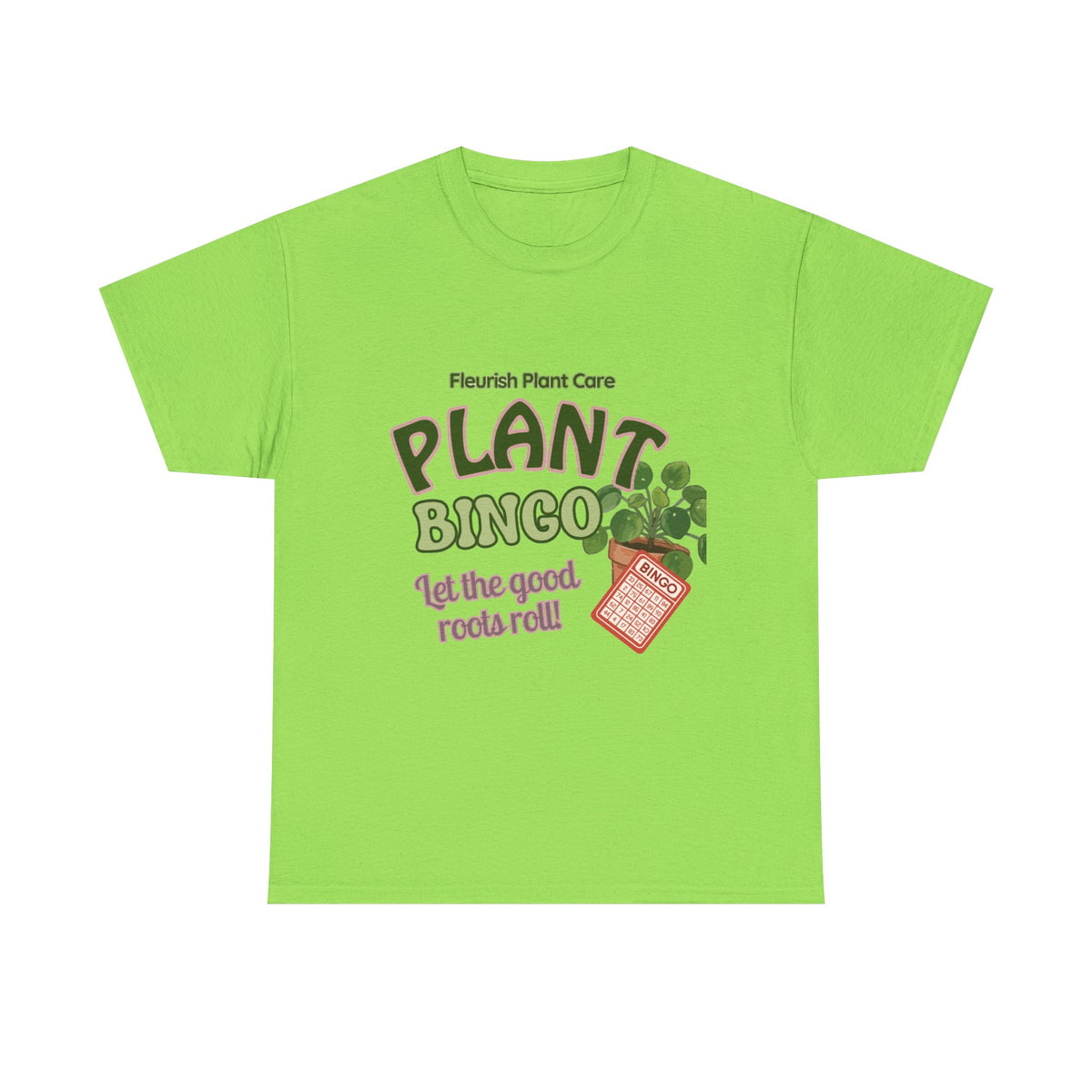 Plant Bingo T‑Shirt — "Let the Good Roots Roll" Plant Care Tee