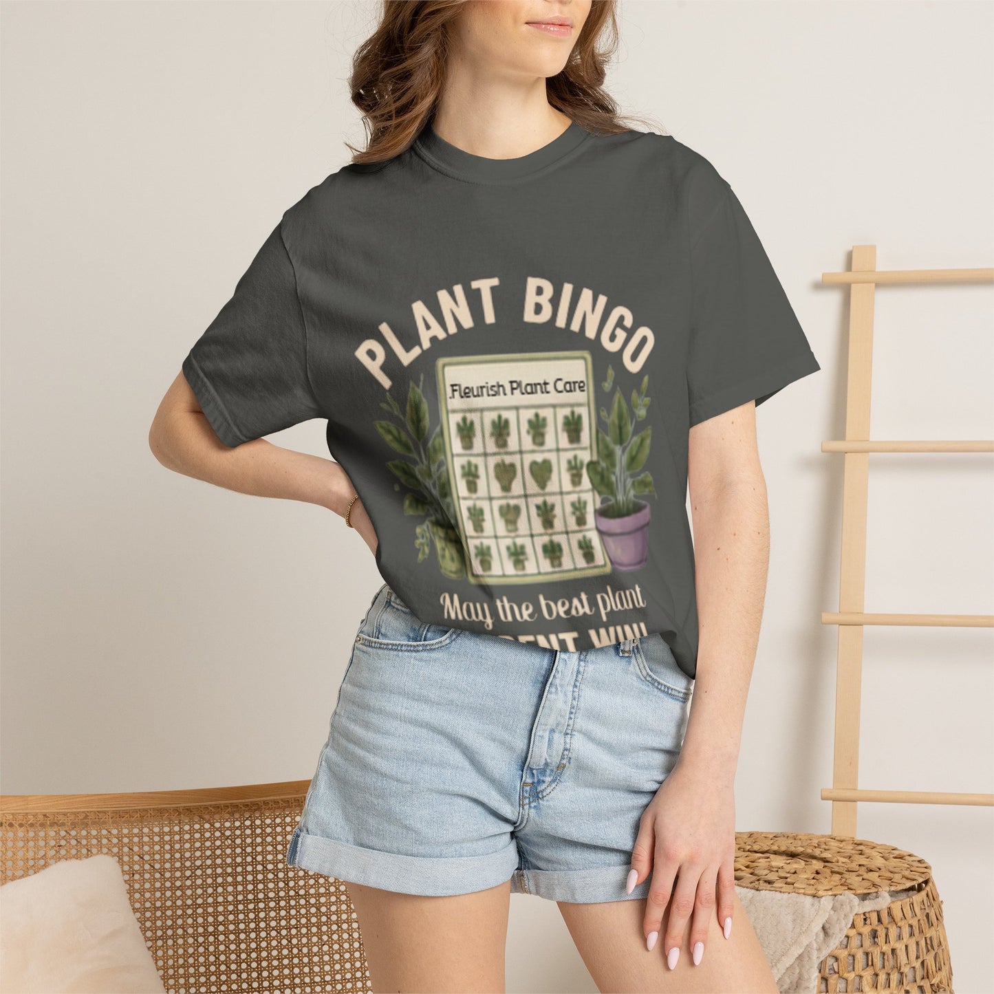 Plant Bingo T‑Shirt — “May the Best Plant Parent Win!” Plant Lover Tee