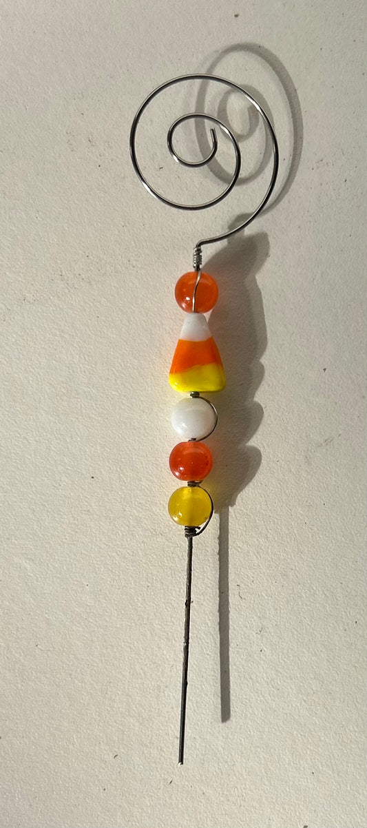 Candy Corn Plant Charm — 5” Tall