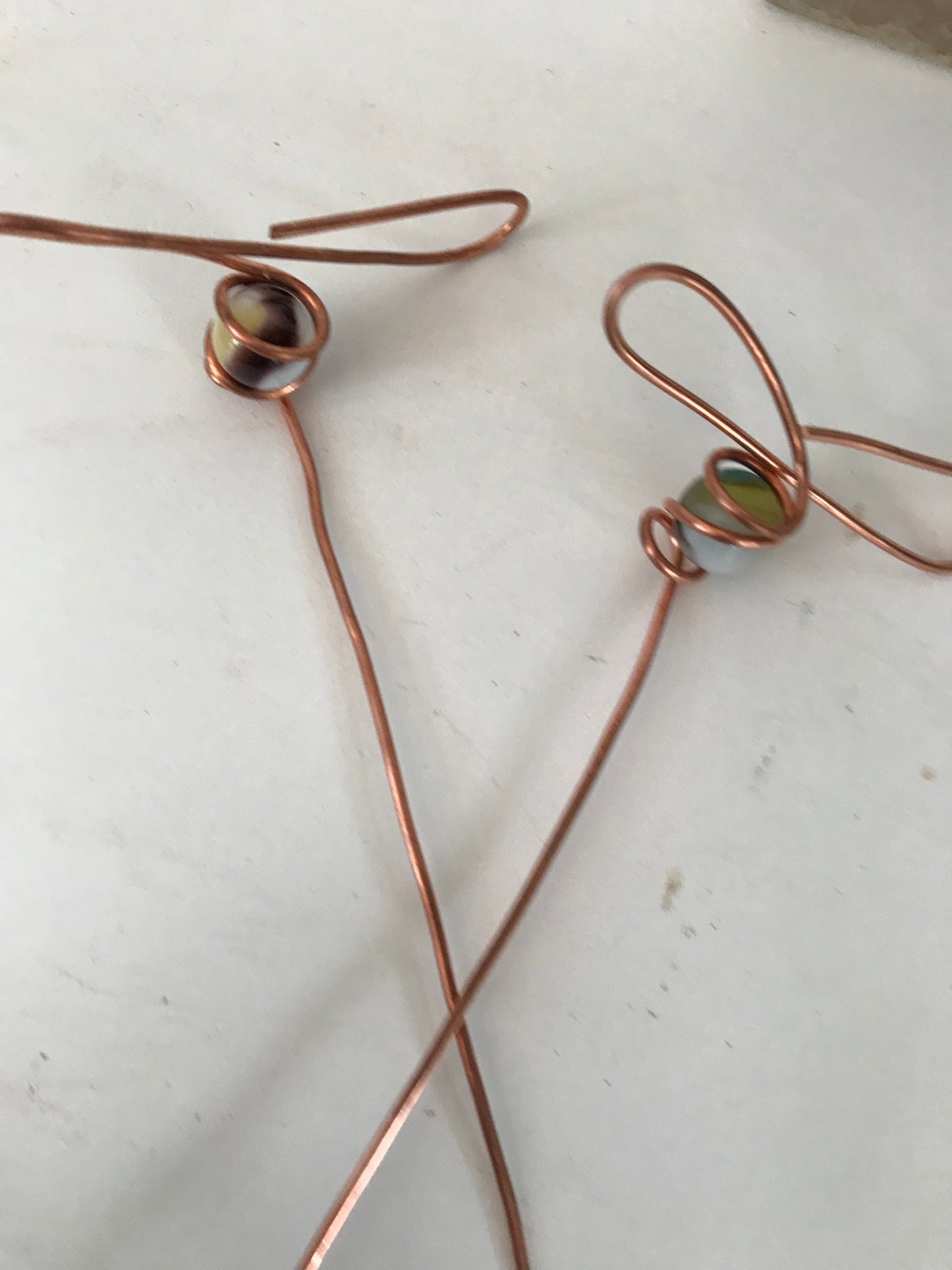 Handmade Copper “Bee Inspired” Plant Stake