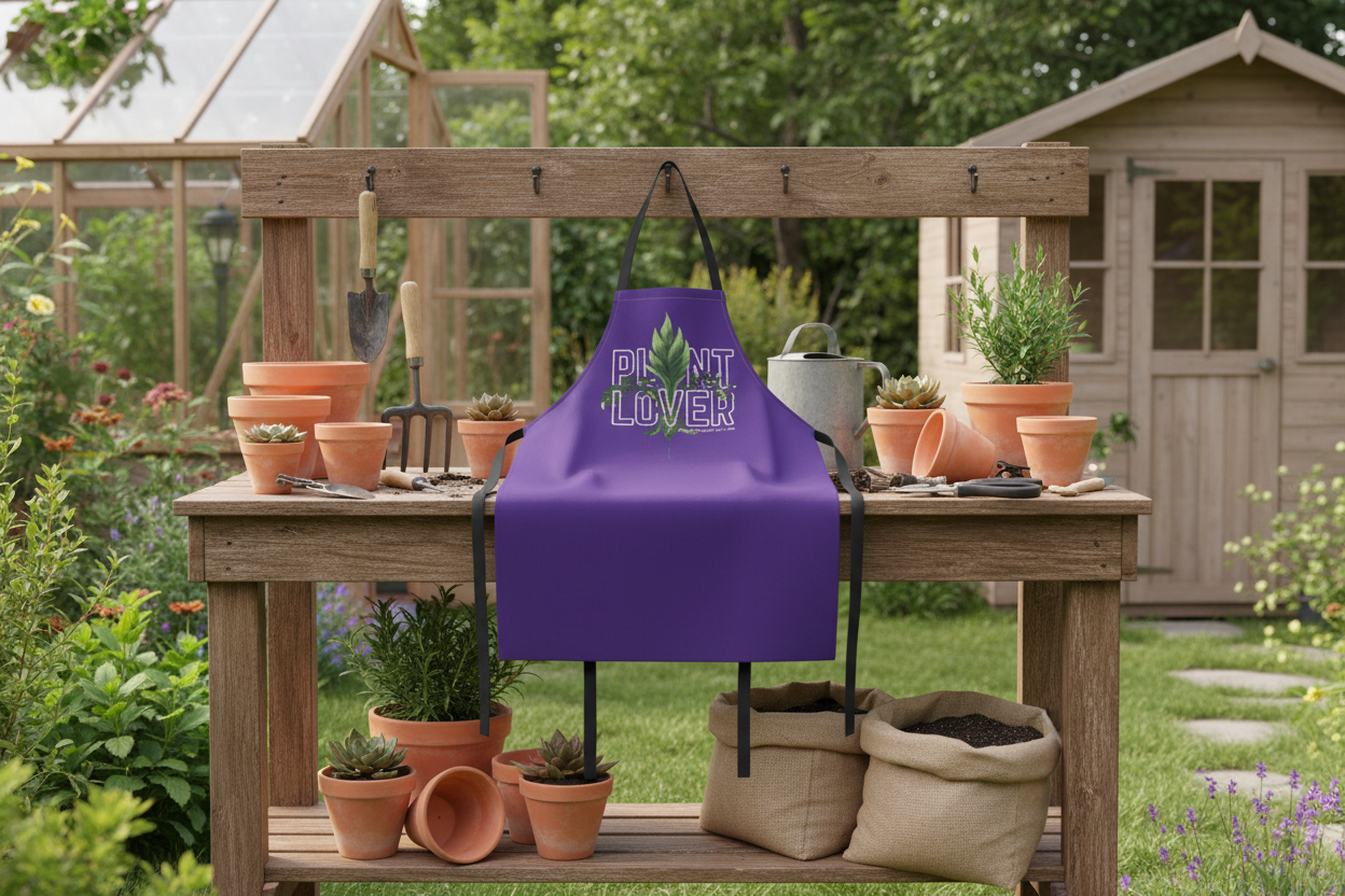 Plant Lover Garden Apron – Purple