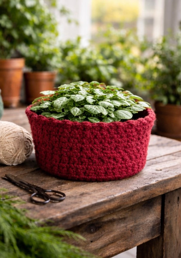 🌿 Hand-Crocheted Plant Pot Sweater
