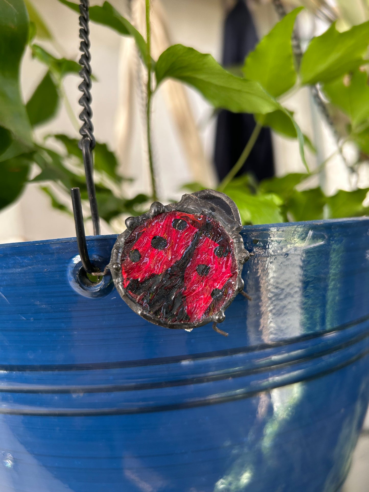 Stained Glass Ladybug Clips