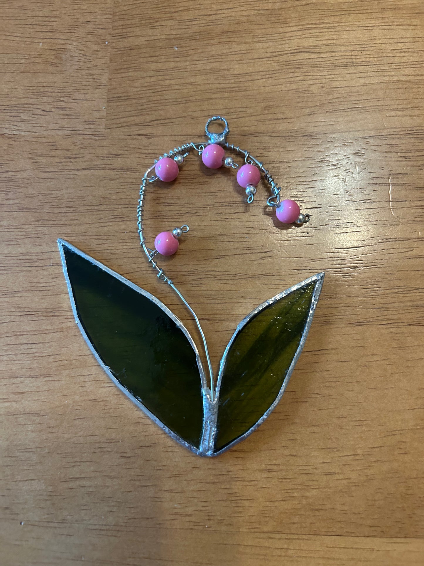 Lilly of the Valley Stained Glass Plant Suncatcher