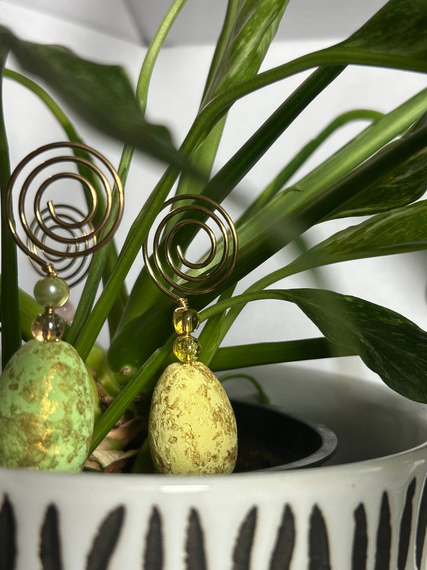 Handcrafted Egg Plant Jewelry Stakes