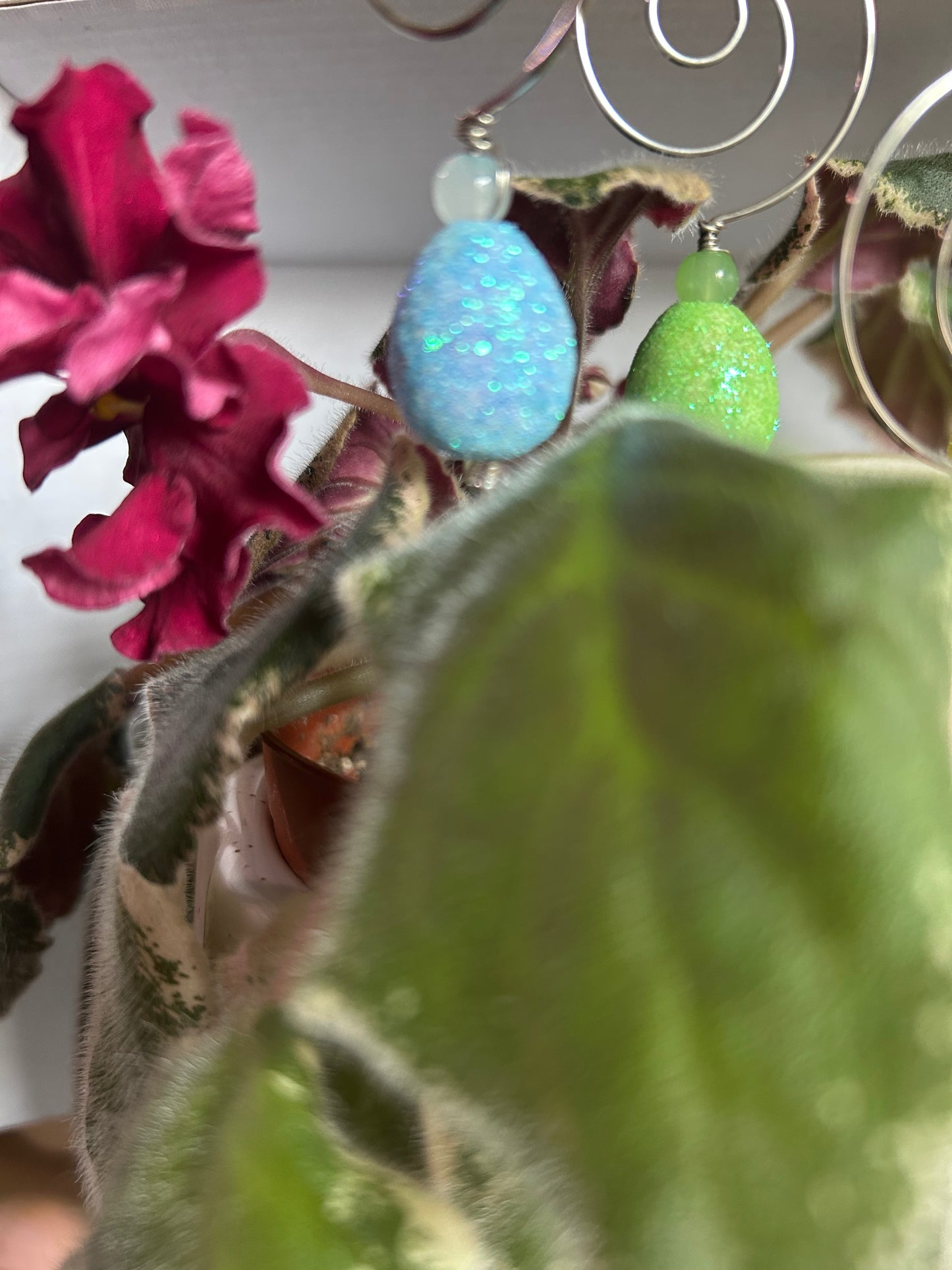 Handcrafted Egg Small Plant Jewelry Stakes (Silver)