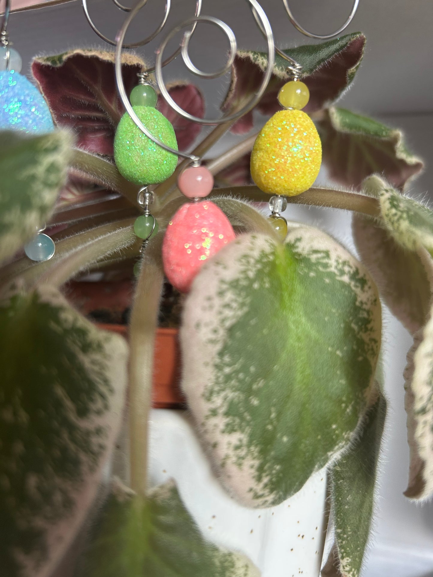 Handcrafted Egg Small Plant Jewelry Stakes (Silver)