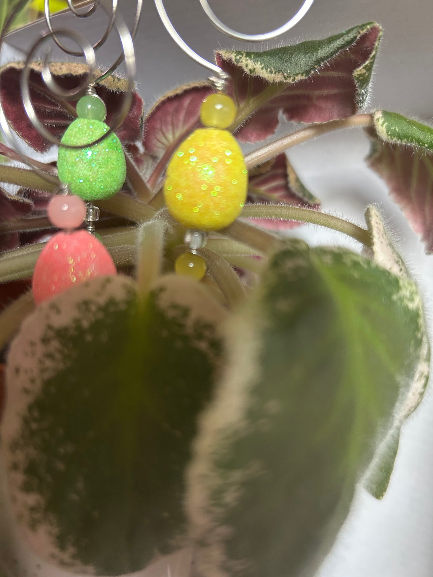 Handcrafted Egg Small Plant Jewelry Stakes (Silver)
