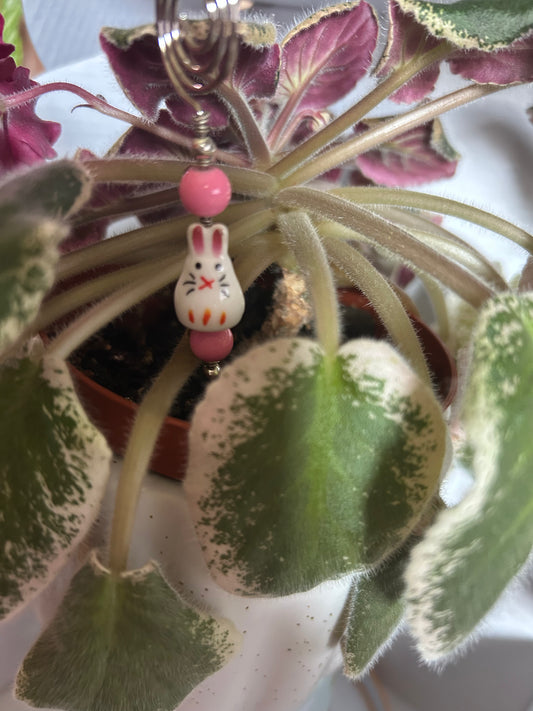 Bunny Plant Jewelry Stake Silver Swirl